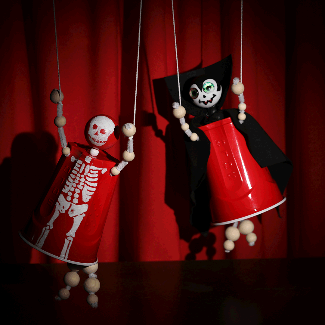Halloween Cup Puppets