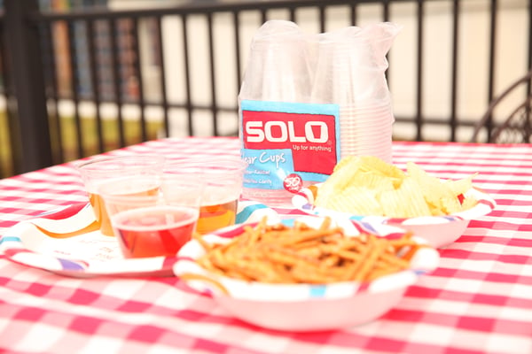 drinks_and_snacks_in_solo_cups_and_bowls