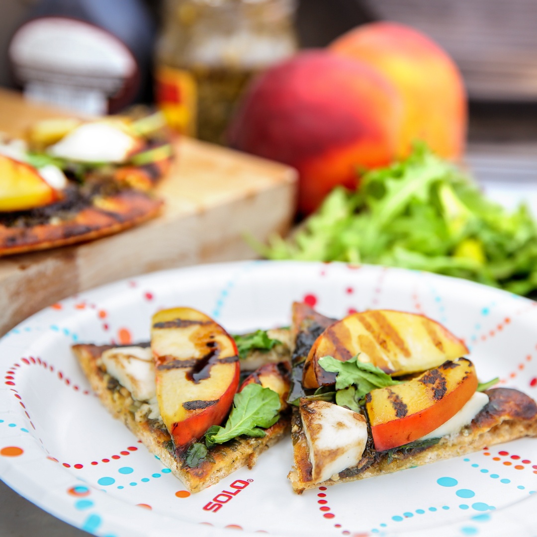Grilled Peach Pizza