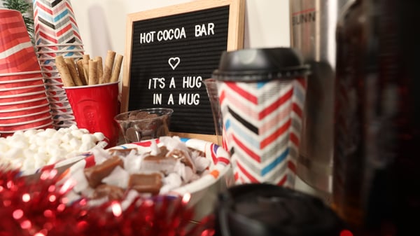 hot cocoa bar cart 1