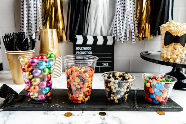 Concessions candy set-up for the Academy Awards